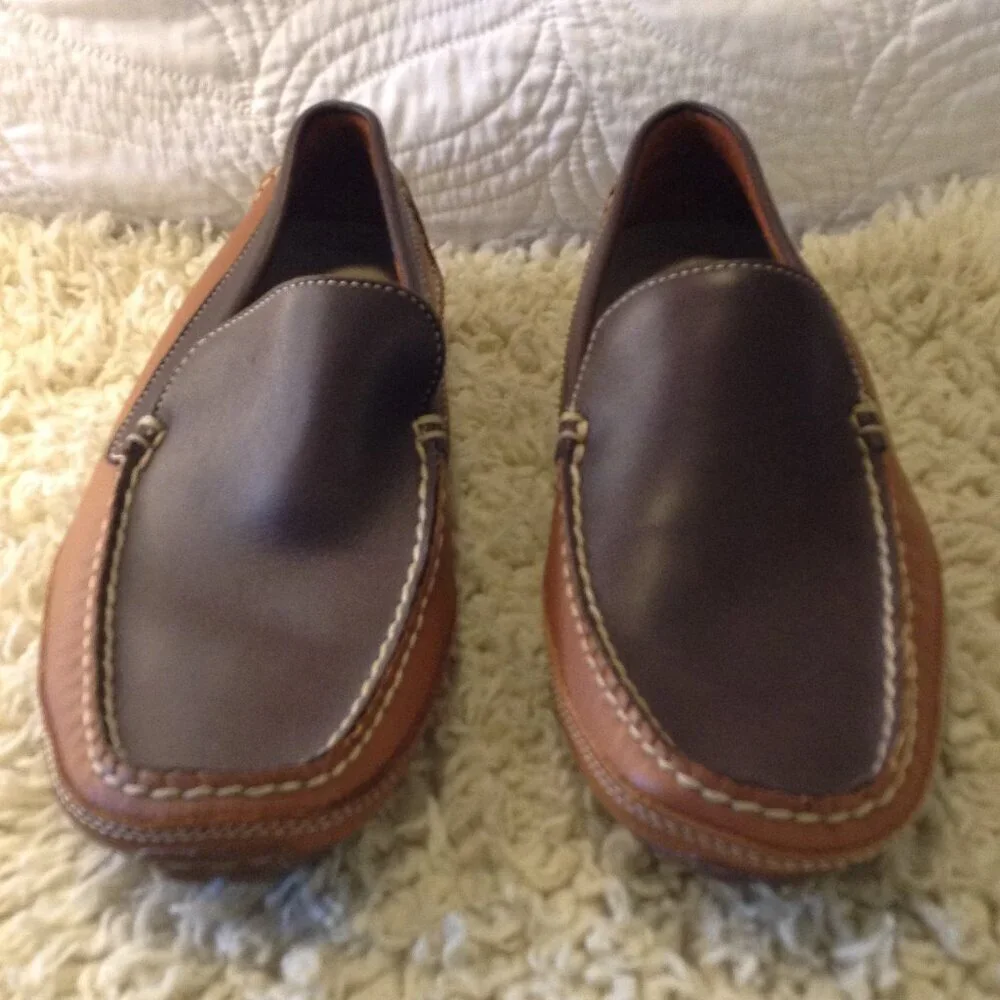 NWOT Rockport Men's 8.5 Leather Driving Loafers Collegiate Ivy League Dudecore